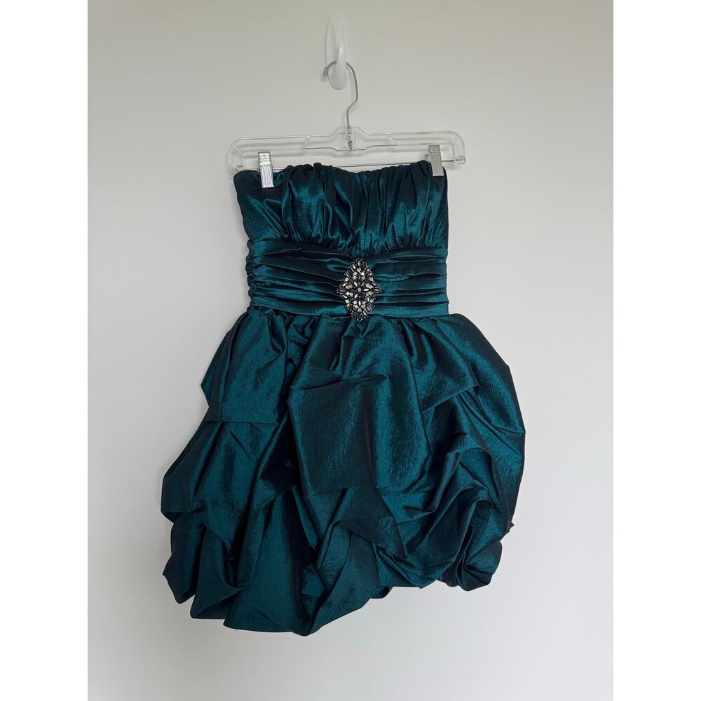 Speechless Y2K Teal Strapless Semi-Formal Dress Size 7